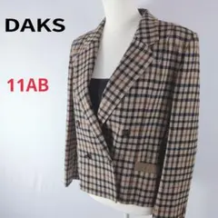【最終価格】DAKS ヴィンテージ ダブルブレスト　ジャケット 11号　チェック