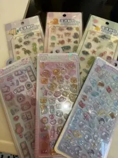 3Dシール 動物・カメラデザイン 6シートセット立体シール