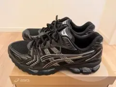 【美品】ASICS GEL-KAYANO14 黒/シルバー 27.5cm