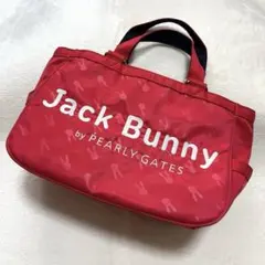 ★Jack Bunny!!★ゴルフカートバッグレディース赤うさぎ柄ロゴ刺繍のサムネイル
