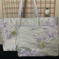 蝶柄バッグ　リメイク　帯のサムネイル