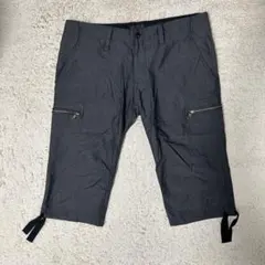 TETE HOMME ギミック ジップ ハーフパンツ ダークグレー サイズ7 麻のサムネイル
