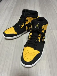 ナイキ エアジョーダン1 MID ブラック×イエロー 27cm AJ1のサムネイル