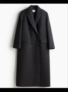 H&M オーバーサイズマキシコート　ロングコート　グレー