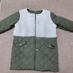 お値下げ！キッズ オリーブグリーン ボアジャケット