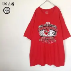 GEORGIA BULLDOGS　Tシャツ　US古着　USA　赤　レッド　XXL