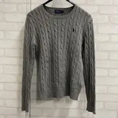 値下げ ポロ ラルフローレン RALPH ポニー 刺繍 ケーブル ニット M
