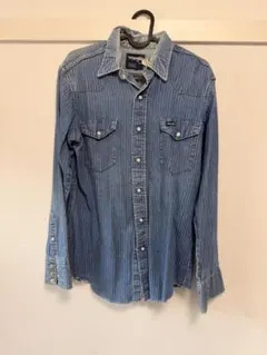70's 80's Wrangler ラングラーストライプデニムシャツ USA製