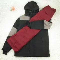 美品☆ICEPARDAL アイスパーダル スノーウェア 黒 ボルドー エンジ L