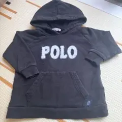PoloBaby フード付きトレーナー　ブラック　80cm