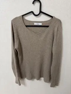 ディスコート　リブニット　ベージュ　Lサイズ