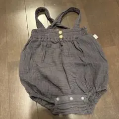 ダークグレー クロスストラップロンパース 70cm tete a tete