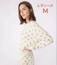 新品 未使用 プチバトー レディースM 長袖 パジャマ ハート ラメのサムネイル