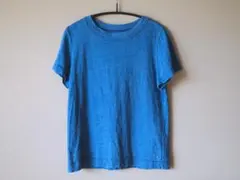 45♡ジンバブエコットンの濃いブルーのTシャツのサムネイル