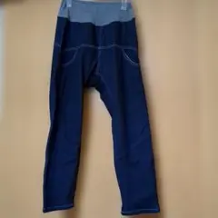 bp KIDS MARKETデニム風ロングパンツ ダークブルー 140