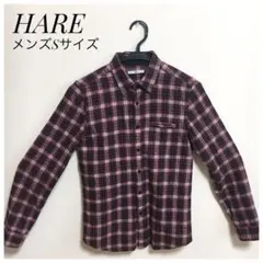 ⭐︎お値下げ中⭐︎HARE チェックシャツ　赤　メンズ　Sサイズ