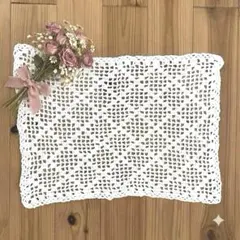フランス　手編み　ドイリー　ボビン　レース　刺繍　ハンドメイド　ローズ　スクエア フランス 手編み ドイリー ボビン レース 刺繍 ハンドメイド ローズ