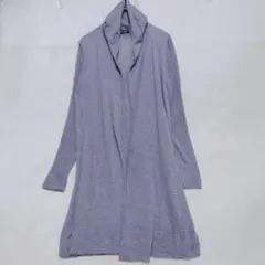 コムサデモード ロングカーディガン ウール混 ショールカラー グレー系（M）のサムネイル
