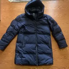 美品！ユニクロ　シームレスロング丈コート　メンズLサイズ　ネイビー