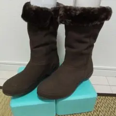 ブラウンファー付きムートンブーツ