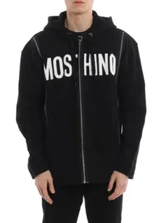 MOSCHINO ブラック フード付きパーカーのサムネイル