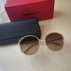 FERRAGAMOフェラガモ ブラウンラウンド型サングラスのサムネイル