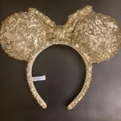 東京ディズニーリゾート ミニー カチューシャ ゴールド スパンコール
