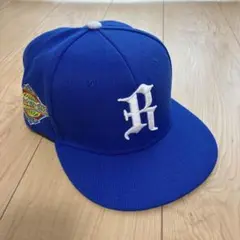 青色刺繍ロゴキャップ 新品