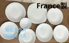 FRANCE製　arcopal 8枚　まとめ売り　シンプル　耐熱　強化ガラス