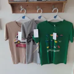 恐竜　救急車　Tシャツ 130cm　3枚セット