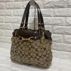 COACH 10384 Y2K Brown Turnlock Tote コーチ - メルカリ
