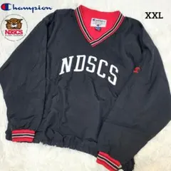 チャンピオン ナイロン プルオーバー NDSCS 刺繍 ロゴ リブライン XXL