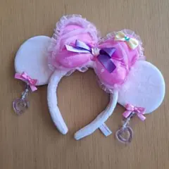 ミニーの耳カチューシャ　ピンク