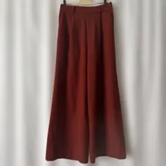 【美品】ROPÉ PICNIC ボルドー 赤 ワイドパンツ 38 ポケット付き