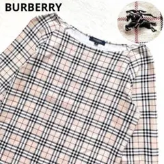 BURBERRY バーバリー ホース刺繍ノバチェック柄Tシャツ 七分袖のサムネイル