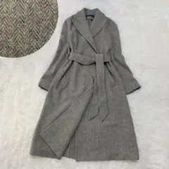 ポロ ラルフローレン ウール 100% ヘリンボーン ロング コート ベルト