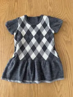 値下げ　【100】　コムサフォセット　リバーシブル　ニットワンピース　コムサ