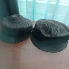 ペアキャスケット　黒　親子のサムネイル