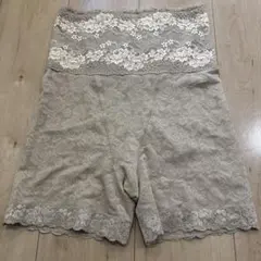 ハイウエスト 骨盤ガードル ベージュ 花柄レース　76のサムネイル