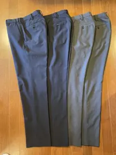 【4本セット】ユニクロ ストレッチパンツ（ネイビー・グレー）W73 L76のサムネイル