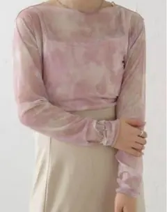 Kastane シアータイダイキャミ付きインナー ピンク