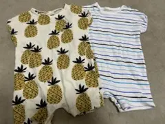 next baby パイナップル柄　ストライプ　ロンパース 3-6ヶ月