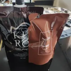 新品】KURO ダークブラウン クリームシャンプー 400ml 2点セット