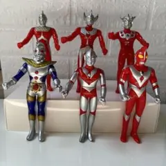 ウルトラマン　ソフビ　6体　Ｂセット