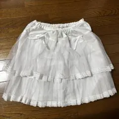 ホワイト チュール パニエ