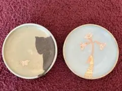 【増田良平】　猫と鳥のデザイン小皿セット2枚 増田良平さん 絵皿 【公式通販】 皿・プレート