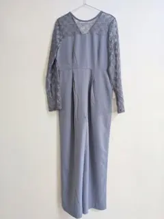 【新品タグ付】LEPSIM レース切替オールインワン L ライトパープル 結婚式