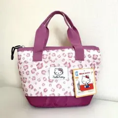 ハローキティ　保冷保温ミニトートバッグ 　　　　　ヒョウ柄　サンリオ　アベイル