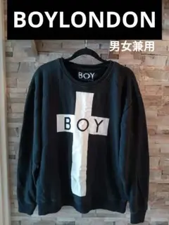 BOYLONDON クロスプリントトレーナー 男女兼用