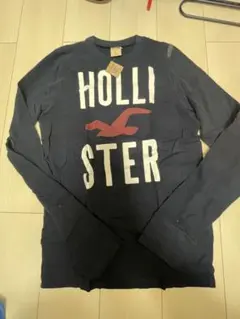 新品未使用 HOLLISTER ネイビー ロゴ長袖カットソー Sのサムネイル